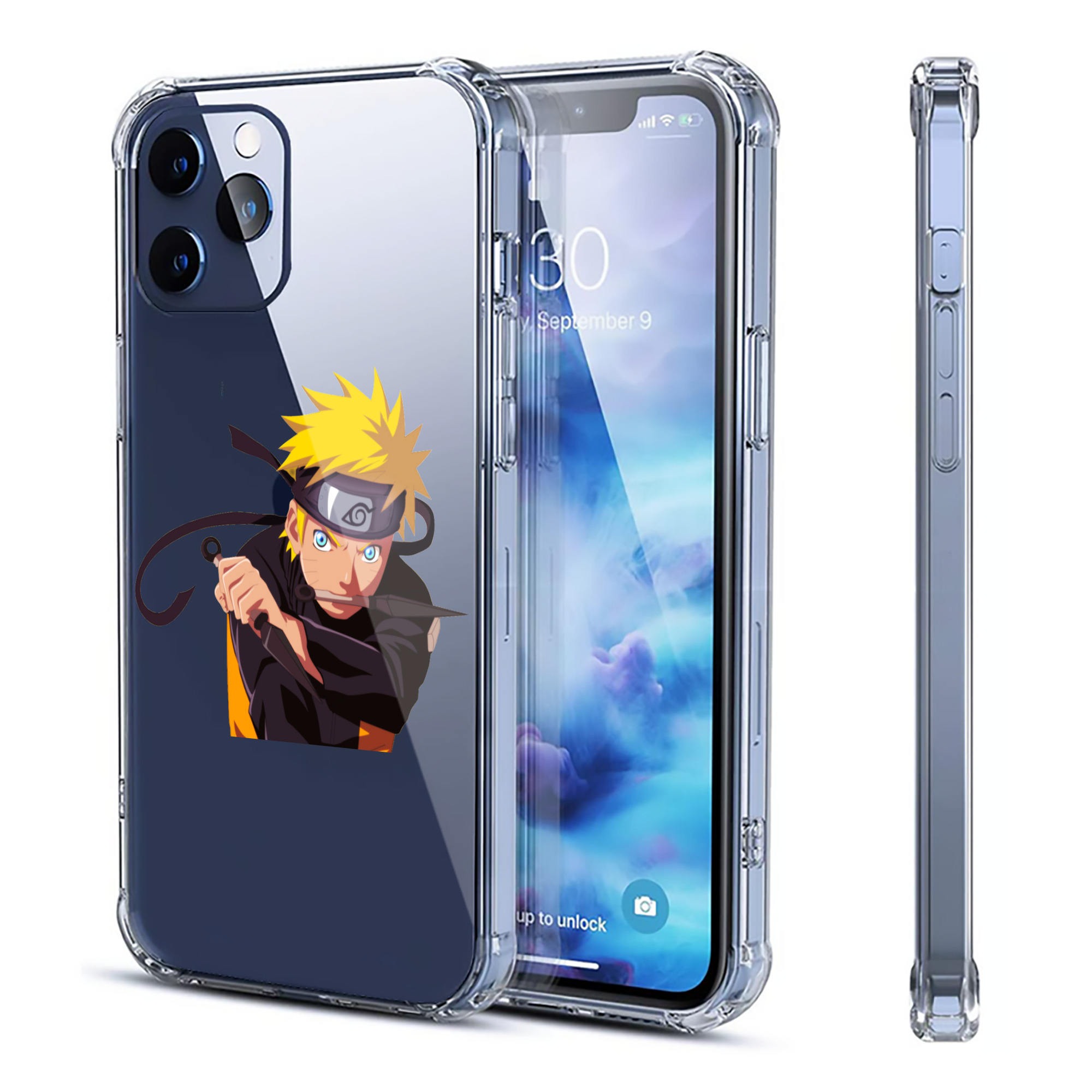 （画像用） NARUTO -ナルト- うずまき ナルト Uzumaki Naruto 【iPhone 12シリーズ対応】透明スマホケース（クリアソフトケース）